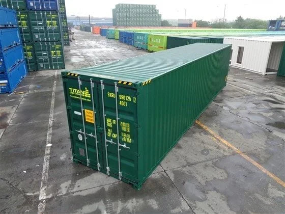 Contenedor marítimo 40 pies HC Verde Nuevo