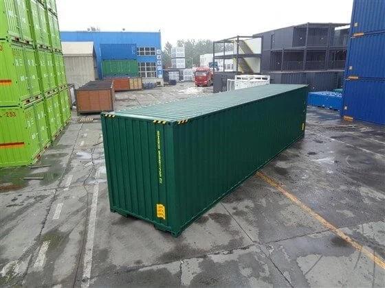 Contenedor marítimo 40 pies HC Verde Nuevo