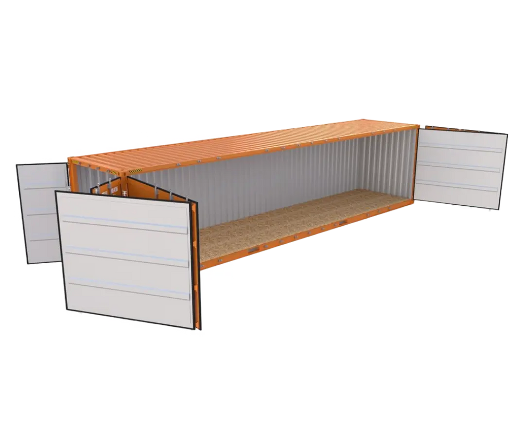 Container con abertura lateral 40pies  HC Open Side con 2 puertas