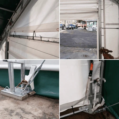 Cobertizo de almacenamiento de doble armazón L30’xL40’xH20′ – Robusto y versátil