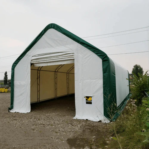Cobertizo de almacenamiento de doble entramado W20’xL33’xH16′ – Protección robusta y versátil