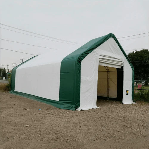 Cobertizo de almacenamiento de doble entramado W20’xL33’xH16′ – Protección robusta y versátil