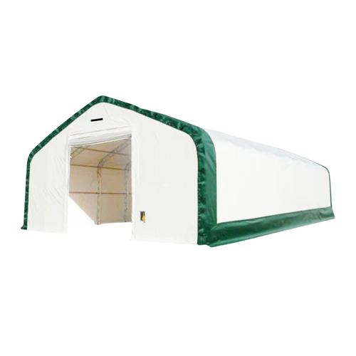 Cobertizo de almacenamiento de doble entramado W20’xL33’xH16′ – Protección robusta y versátil