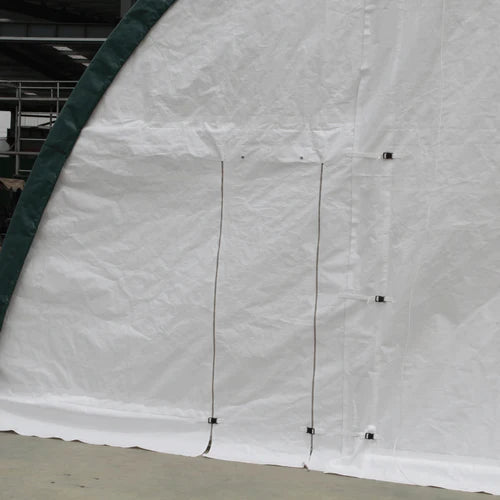 Cobertizo de almacenamiento de un solo arco L30’xL40’xH15′ – Robusto y espacioso