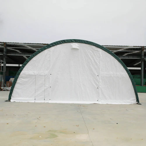Cobertizo de almacenamiento de un solo arco L30’xL40’xH15′ – Robusto y espacioso