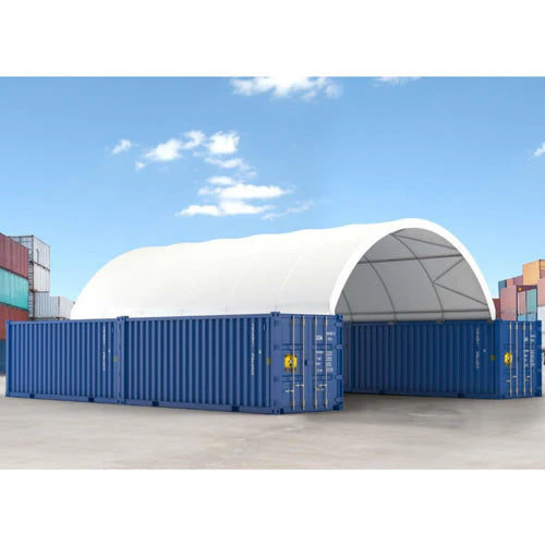 Cobertizo para contenedores marítimos 20’x40′ – Solución robusta y versátil