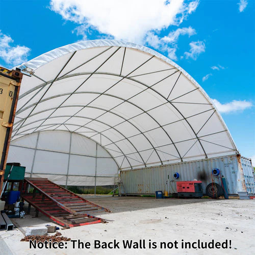 Cobertizo para contenedores marítimos 40’x40’x13′ – Robusto y versátil