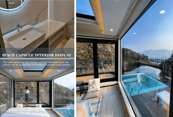 Casa cápsula E7, 36,8m2-Diseño compacto, 2 camas, máxima eficiencia
