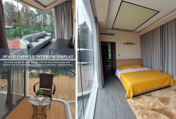 Casa cápsula E7, 36,8m2-Diseño compacto, 2 camas, máxima eficiencia