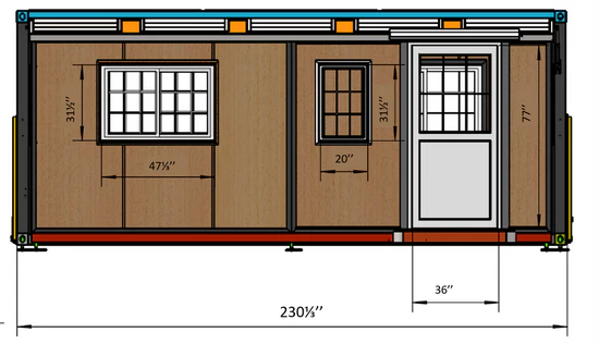 Casa prefabricada móvil extensible de 15×20 pies – Perfecta para el hogar o la oficina