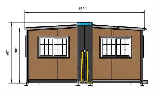 Casa prefabricada móvil extensible de 15×20 pies – Perfecta para el hogar o la oficina