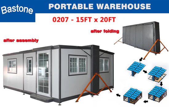 Casa prefabricada móvil extensible de 15×20 pies – Perfecta para el hogar o la oficina