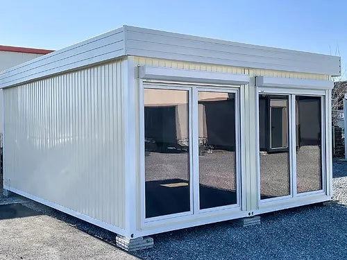 Contenedor de oficina doble – 29,4 m², modular, personalizable