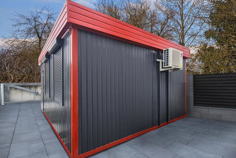 Contenedor de oficina doble (29,4m²) con baño