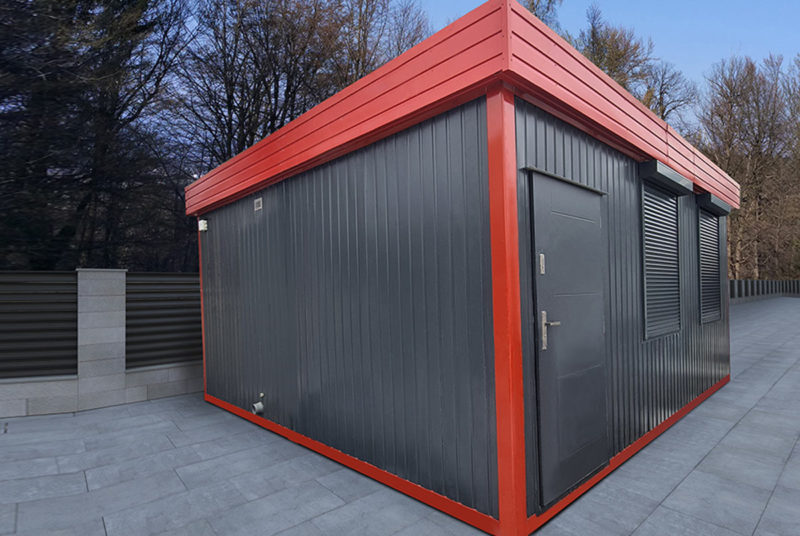 Contenedor de oficina doble (29,4m²) con baño