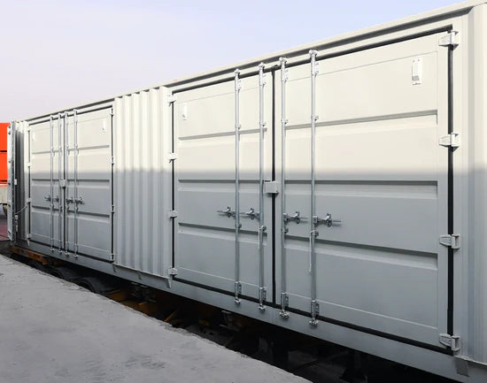 Contenedor cúbico de 40 pies de altura con 2 puertas laterales – Solución robusta y versátil para almacenamiento y transporte