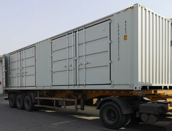 Contenedor cúbico de 40 pies de altura con 2 puertas laterales – Solución robusta y versátil para almacenamiento y transporte