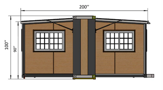 Casa Prefabricada Móvil y Extensible – 17×20 Pies