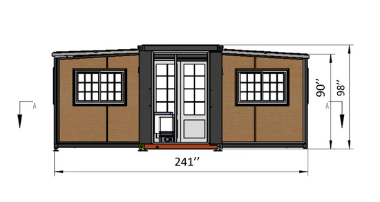 Maison Préfabricata Palo Móvil y Extensible — 19×20 Pies