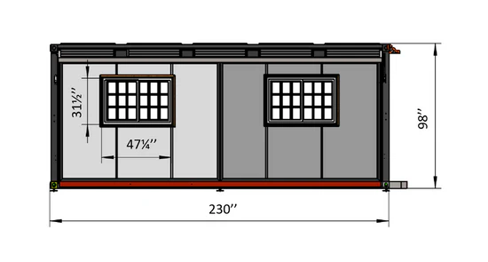 Maison Préfabricata Palo Móvil y Extensible — 19×20 Pies