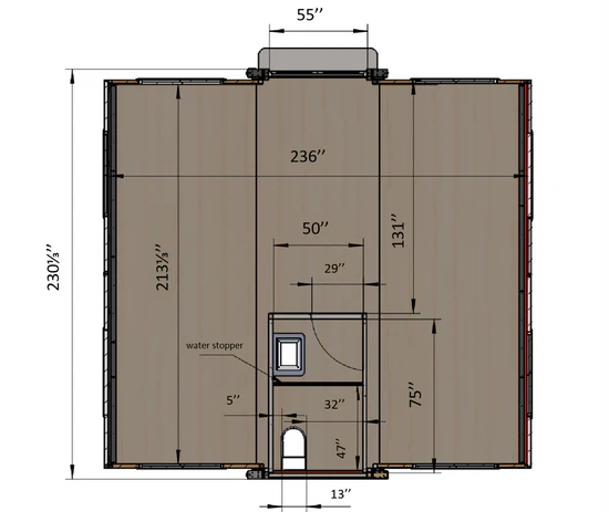 Maison Préfabricata Palo Móvil y Extensible — 19×20 Pies