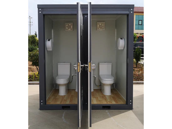 Palo de aseo portátil – 2 cabinas privadas